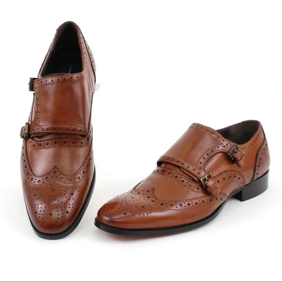 Giorgio Brutini Brown Double Monk Strap Wingtip Oxfords Double Monk Strap Chestnut Brown Shoes – Giorgio Men main image 4